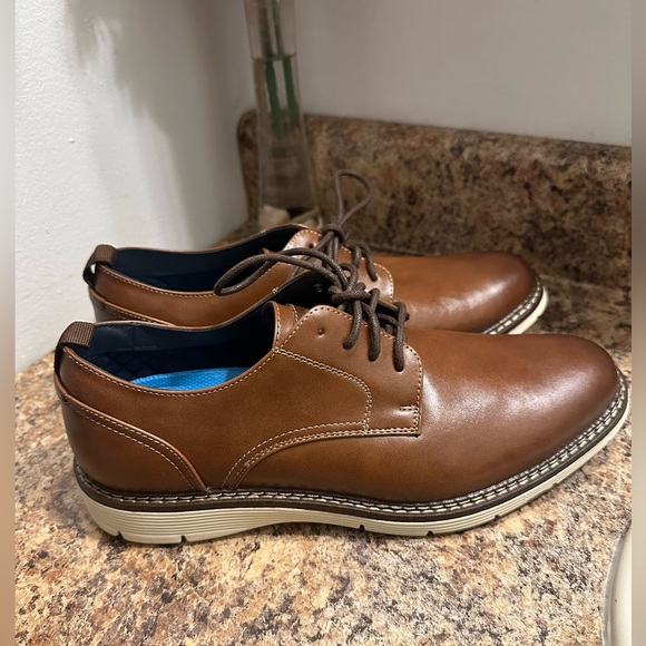 Men\'s Brown Leather Derby Shoes size 9 brand new main image 4